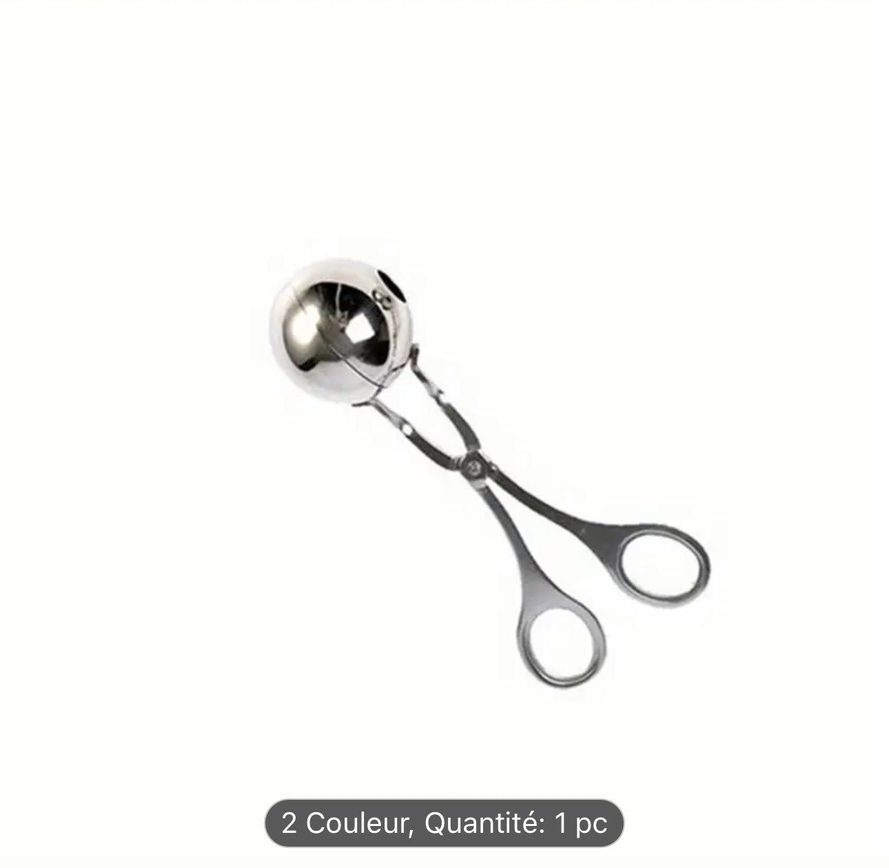 Petite Cuillère à Boulettes en Inox – Portion Parfaite