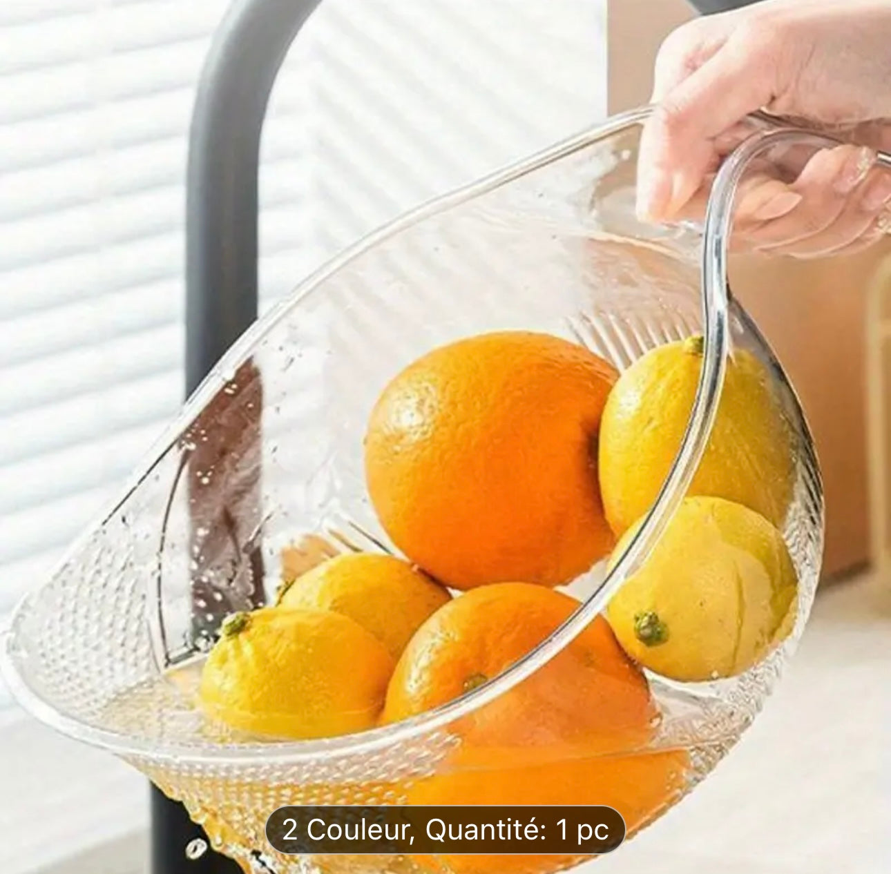 Bol de Lavage Multifonction – Riz, Fruits & Égouttage