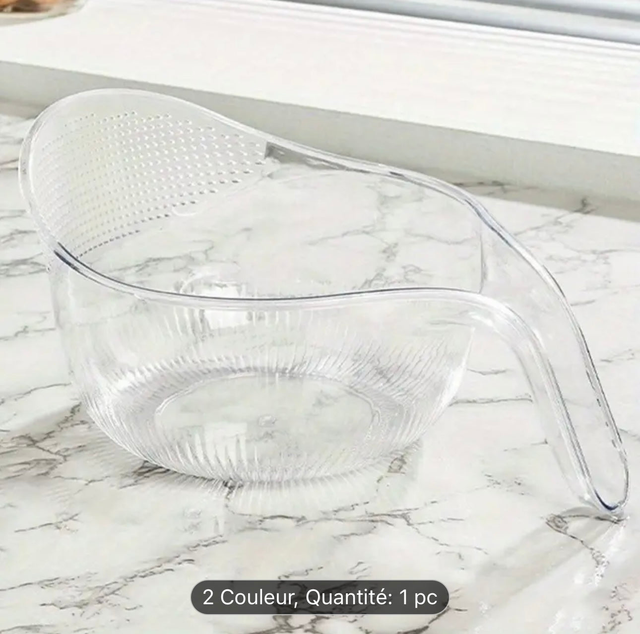 Bol de Lavage Multifonction – Riz, Fruits & Égouttage