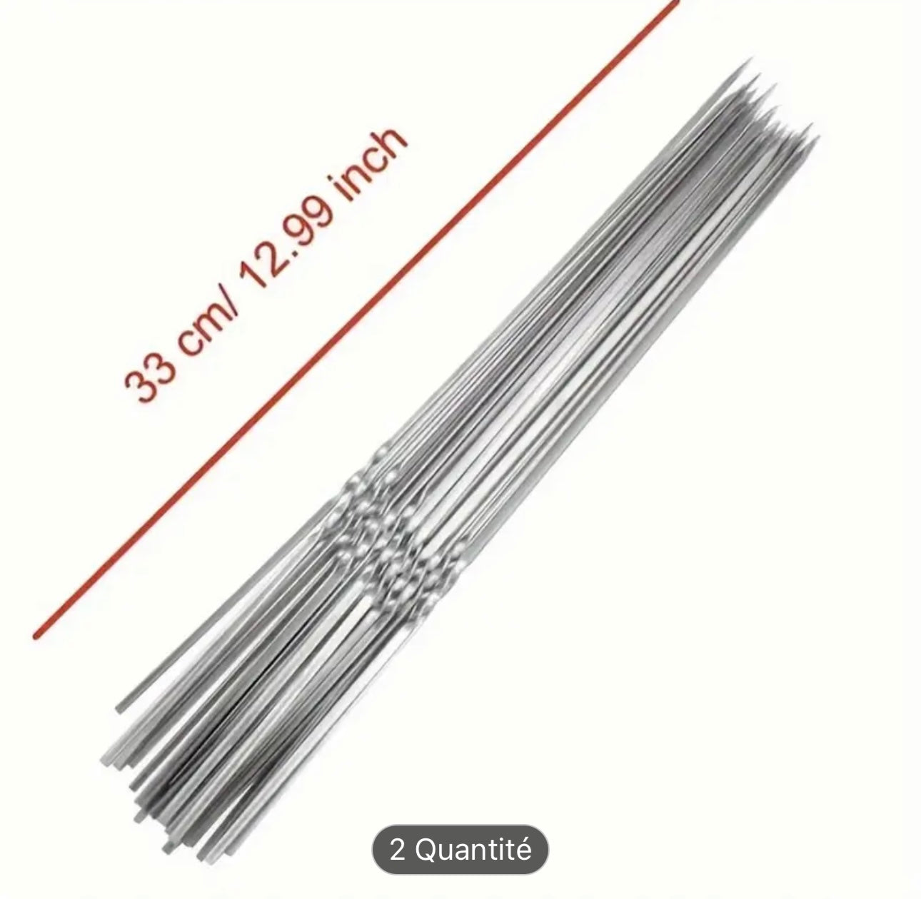 Brochettes de Barbecue en Inox – Lot de 30