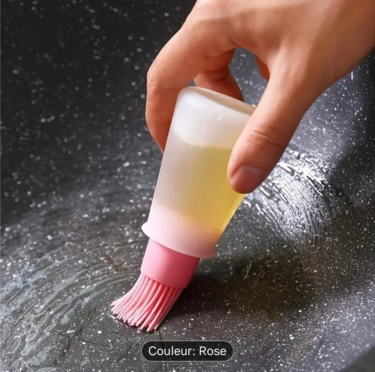 Pinceau à Huile de BBQ en Silicone Haute Température avec Distributeur