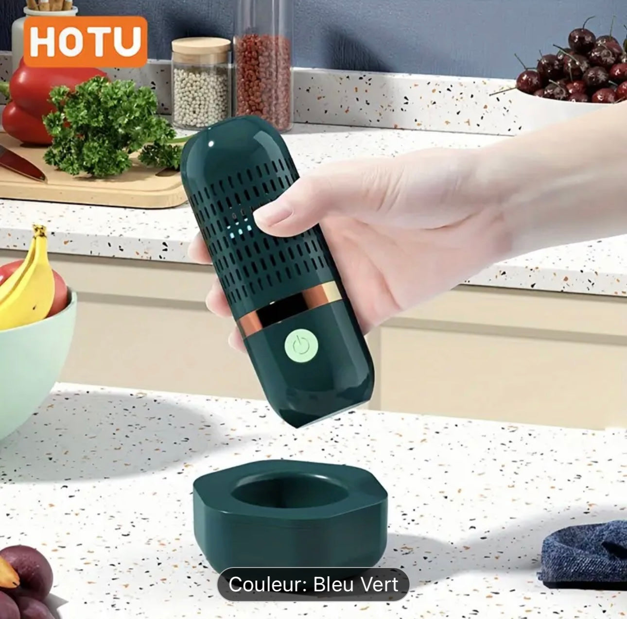 Nettoyeur de Fruits et Légumes Portable HOTU avec Technologie Ionique OH