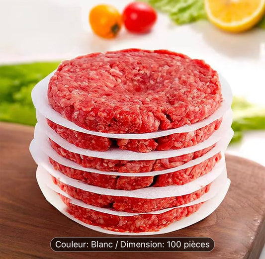 Papier Antiadhésif pour Hamburger – Lot de 100 Feuilles
