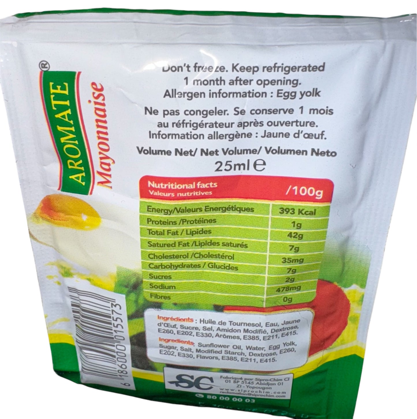 Mayonnaise AROMATE – Sachets de 25 g