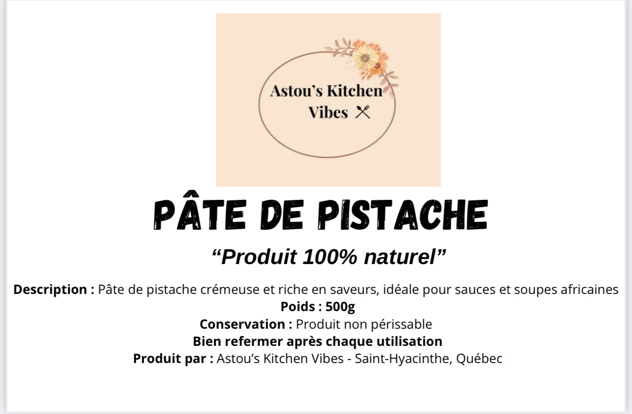 PÂTE DE PISTACHE