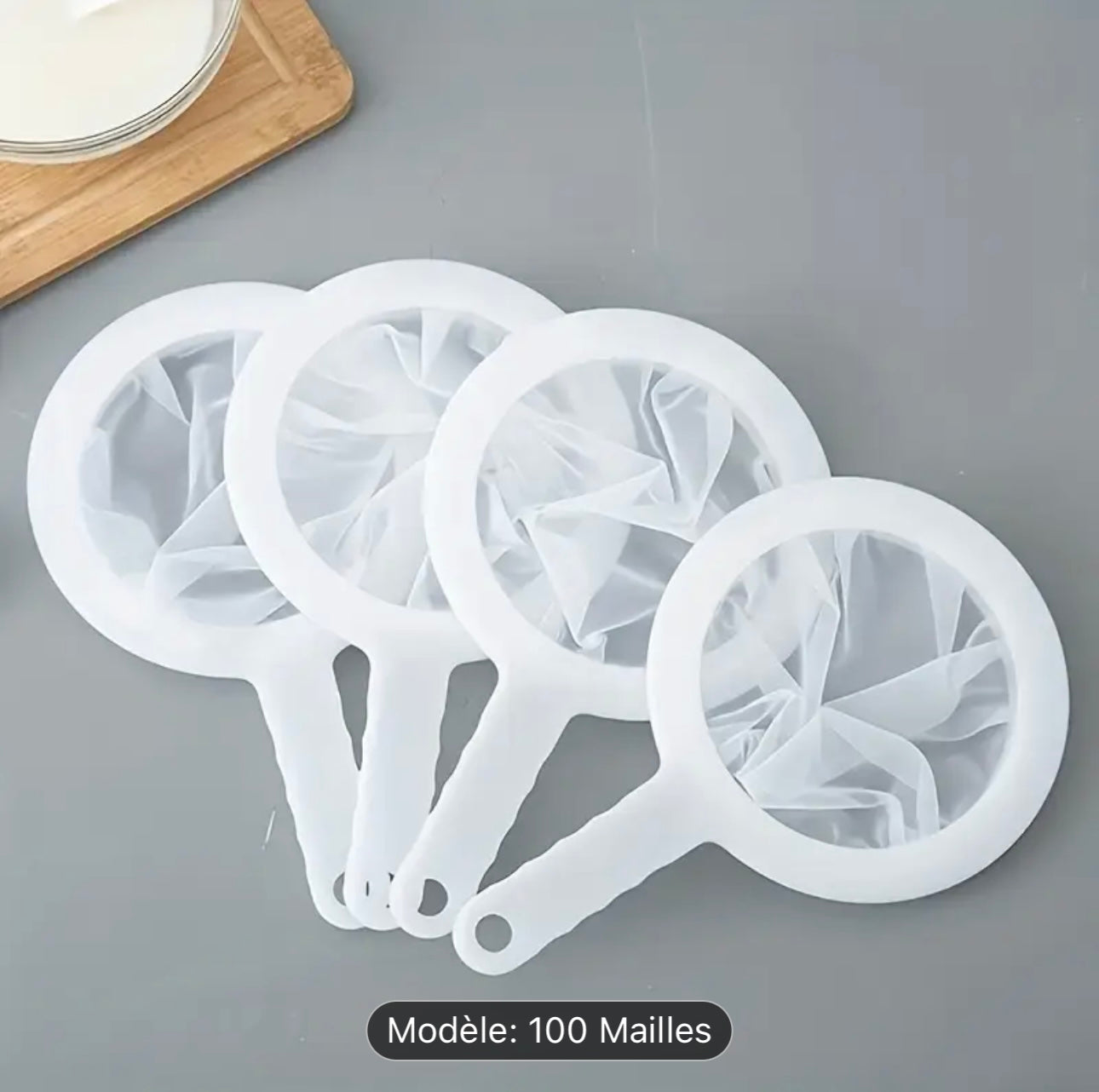 Passoire Premium 100 Mailles – Filtre de Cuisine Polyvalent pour Bière Maison, Vin, Thé, Lait de Soja, Pâtisserie