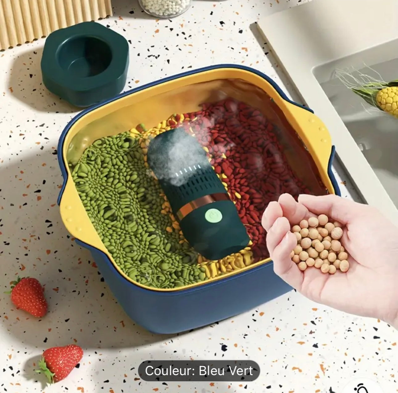 Nettoyeur de Fruits et Légumes Portable HOTU avec Technologie Ionique OH